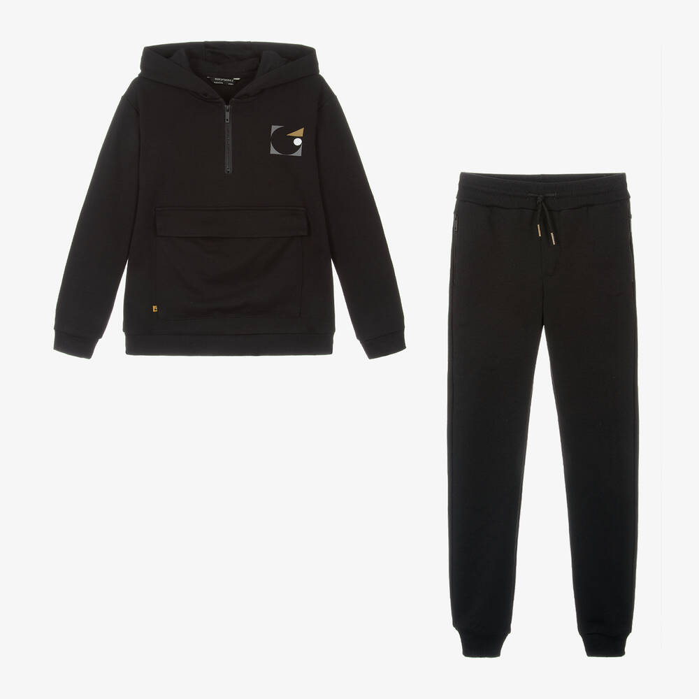 Mayoral Navy Colour Block Hooded Tracksuit