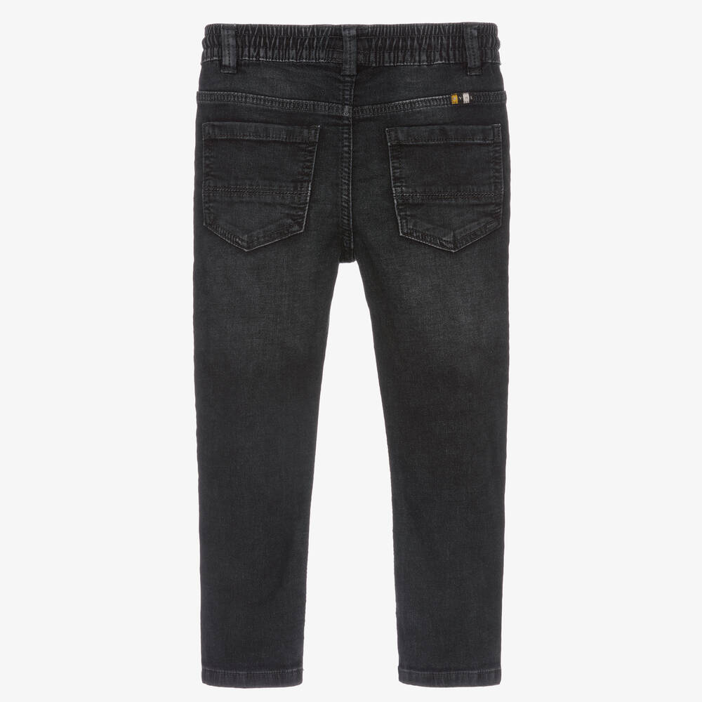 Mayoral-جينز جوغرز-فيت مزيج قطن لون أسود للأولاد | Childrensalon Outlet