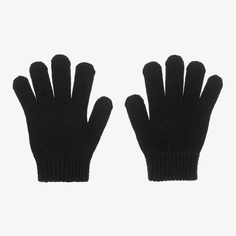Mayoral - Boys Black Knitted Gloves | Childrensalon