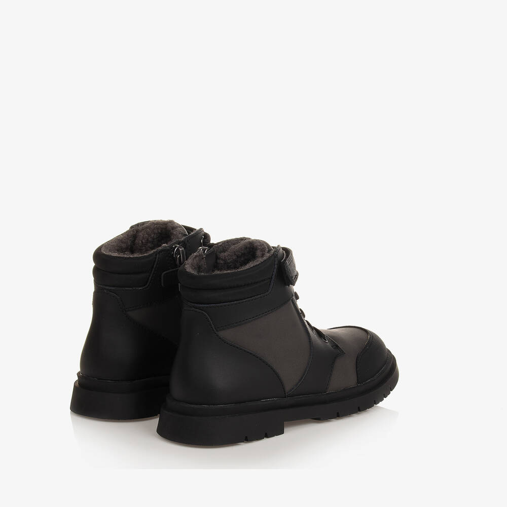 Mayoral-Черные кожаные ботинки | Childrensalon Outlet