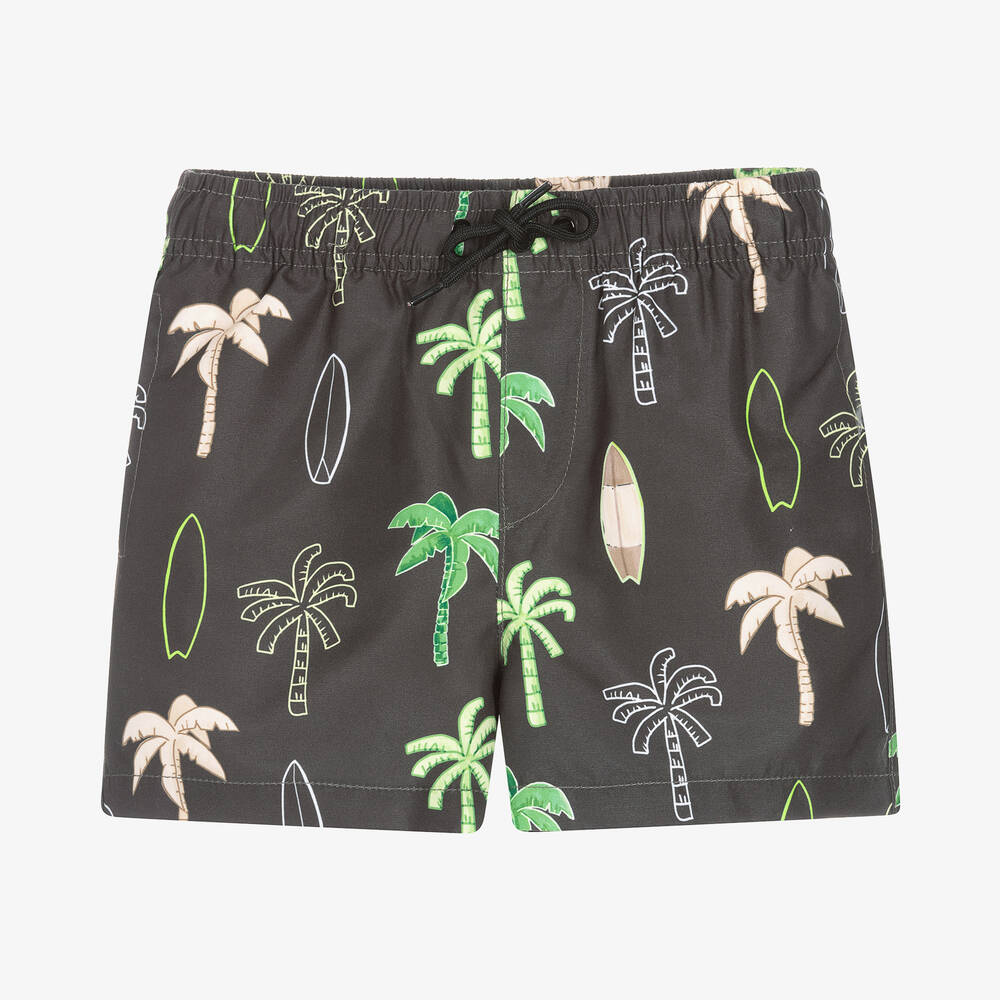 Mayoral - Черные плавки-шорты с пальмами | Childrensalon