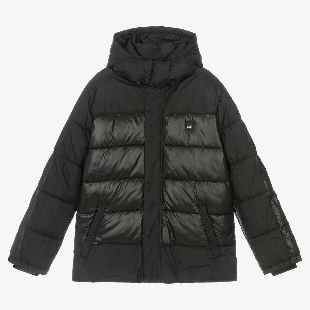 Mayoral Nukutavake - Boys Black Puffer Coat | Childrensalon