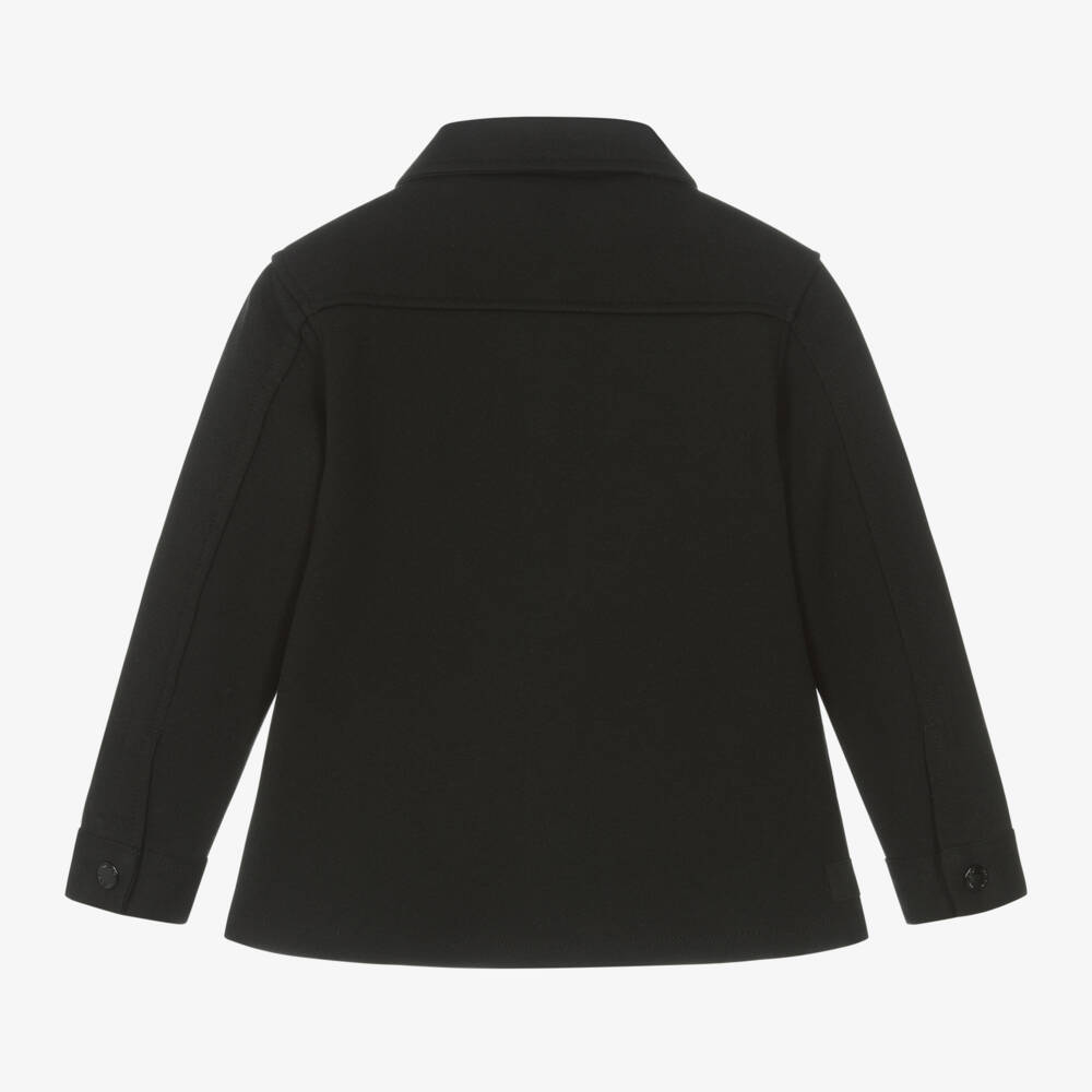 Mayoral-Boys Black Punto Milano Overshirt | Childrensalon Outlet