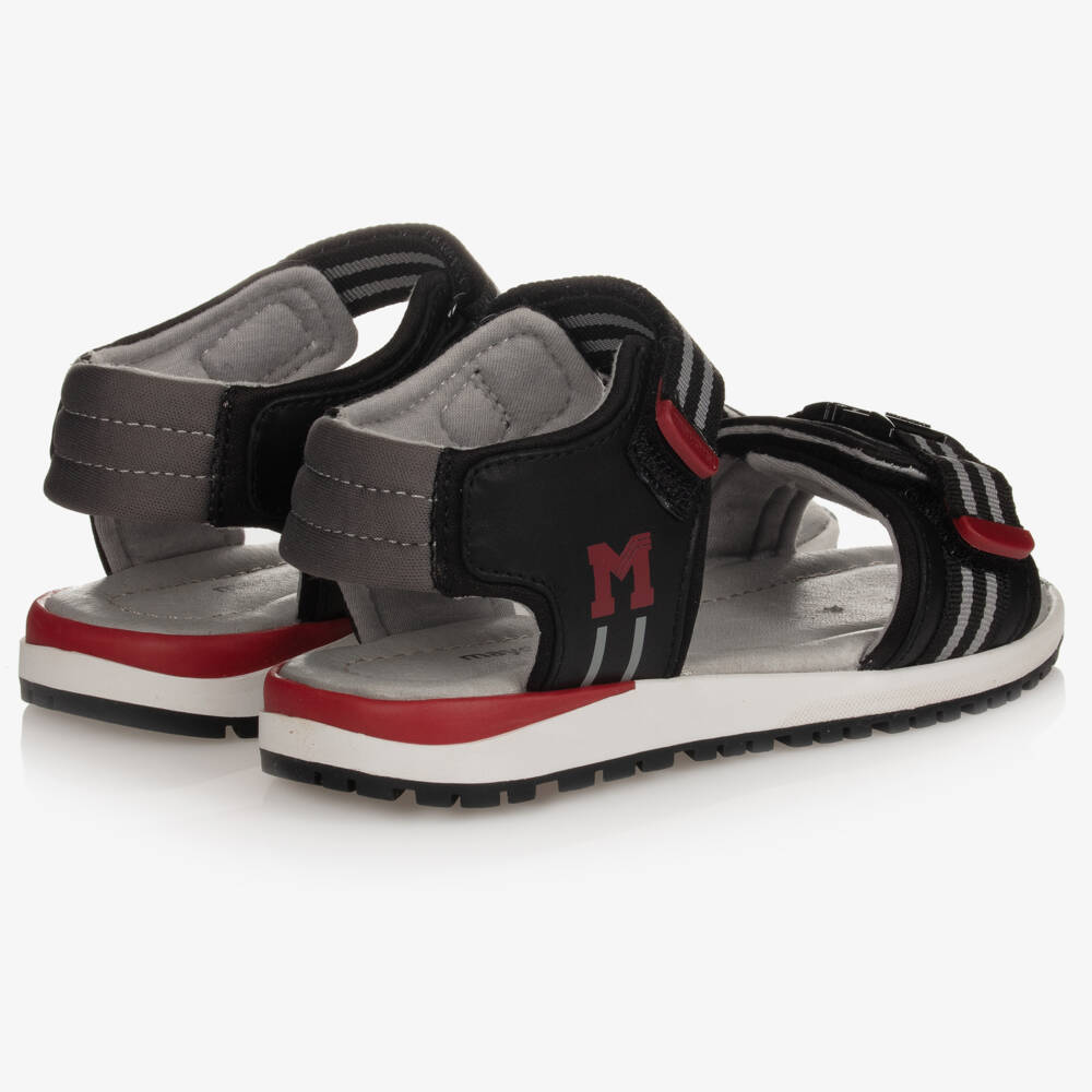 Mayoral-Boys Black & Red Sandals | Childrensalon Outlet