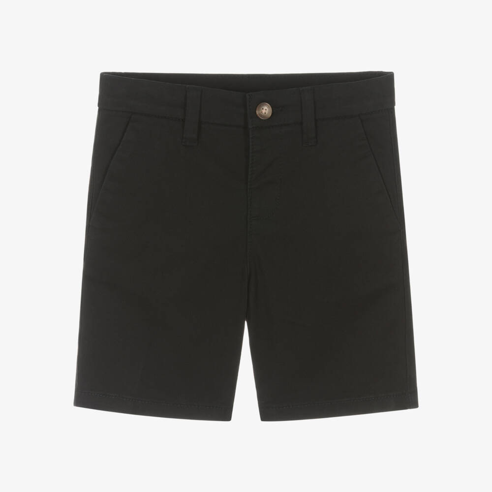 Mayoral-Boys Black Relaxed Chino Shorts | Childrensalon Outlet