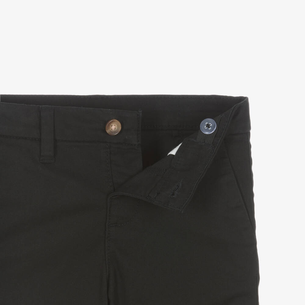 Mayoral-Boys Black Relaxed Chino Shorts | Childrensalon Outlet