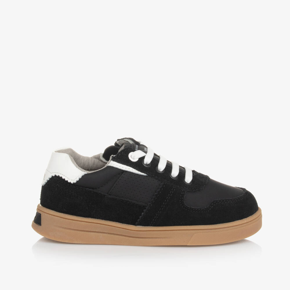 Mayoral-Boys Black Suede Leather Sneakers | Childrensalon Outlet