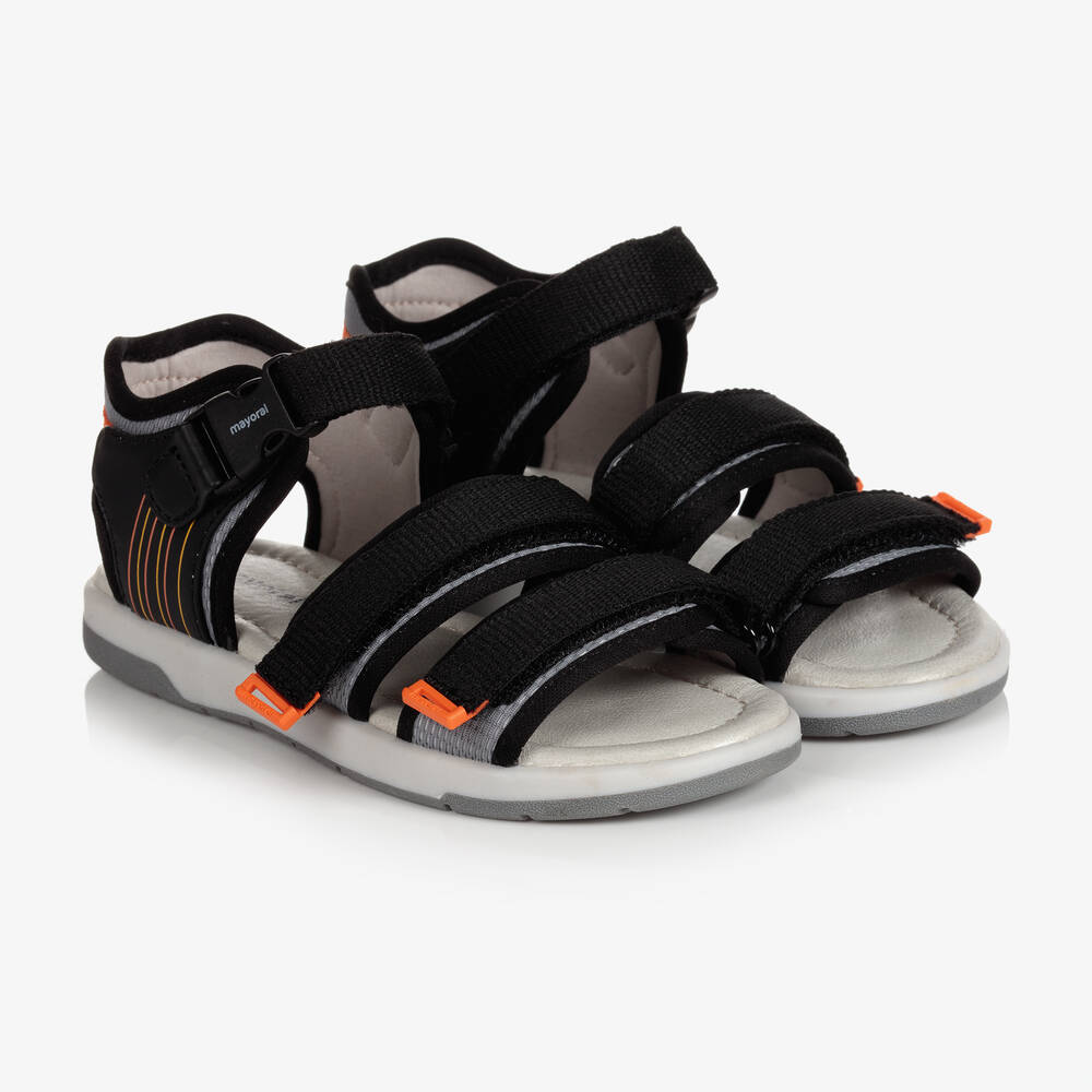 Mayoral - Boys Black Velcro Sandals | Childrensalon