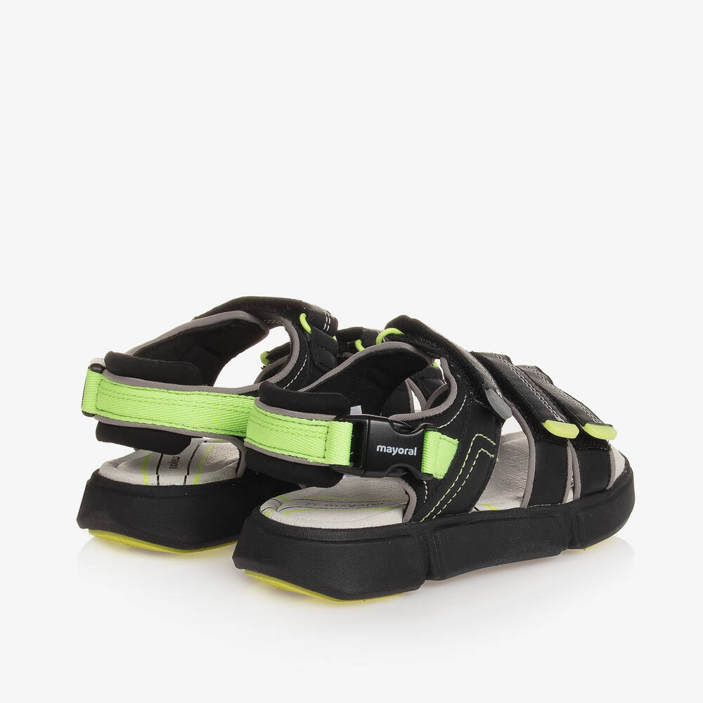 مايورال-صندل بشريط لاصق جلد صناعي لون أسود للأولاد | Childrensalon Outlet