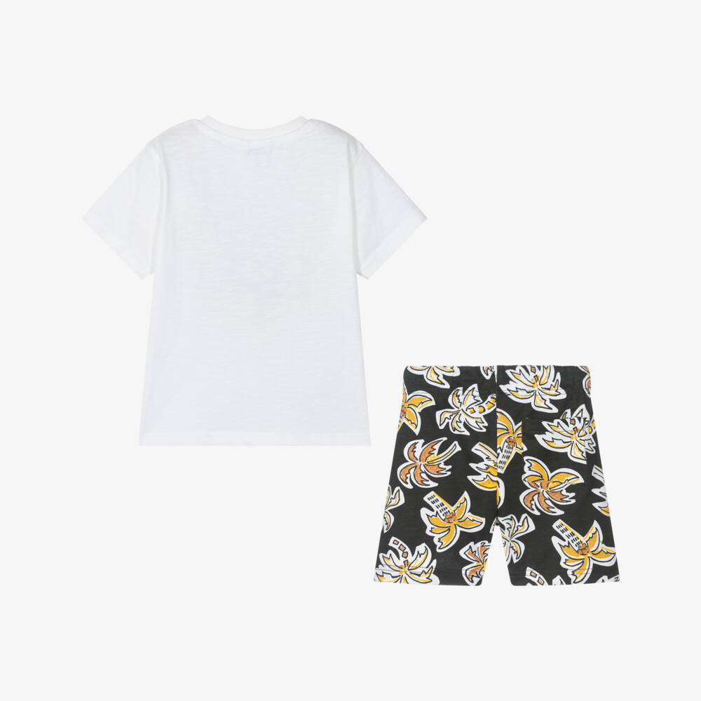 Mayoral-Костюм с пальмами черно-белый для мальчиков | Childrensalon Outlet