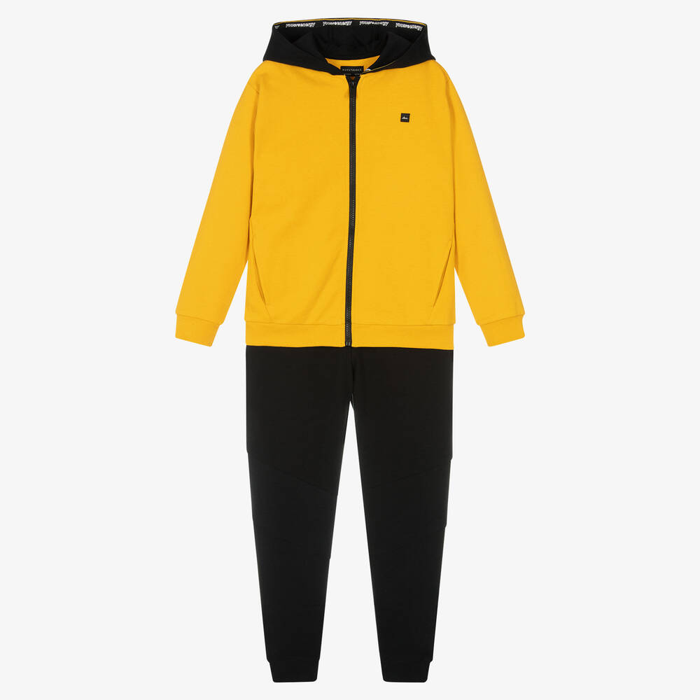 Mayoral Nukutavake - Boys Black & Yellow Tracksuit | Childrensalon