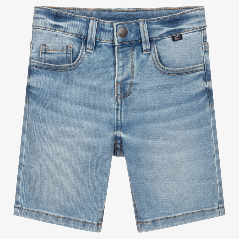 Mayoral - Boys Bleached Denim Shorts | Childrensalon