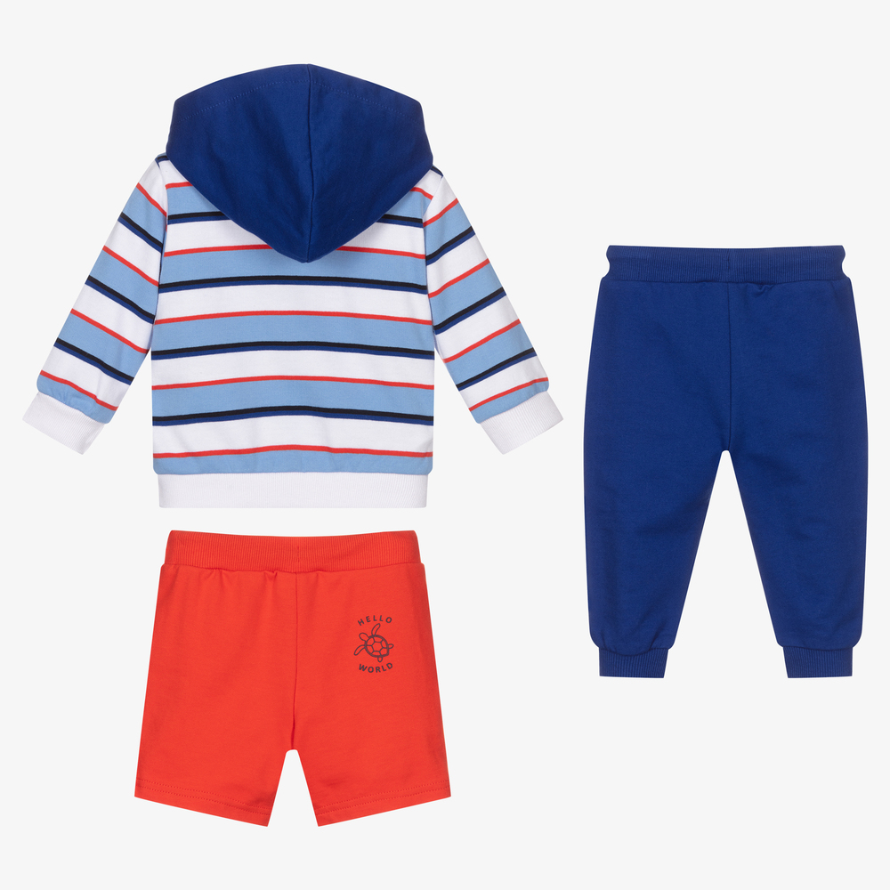 Mayoral-Синий спортивный костюм из 3 предметов для мальчиков | Childrensalon Outlet