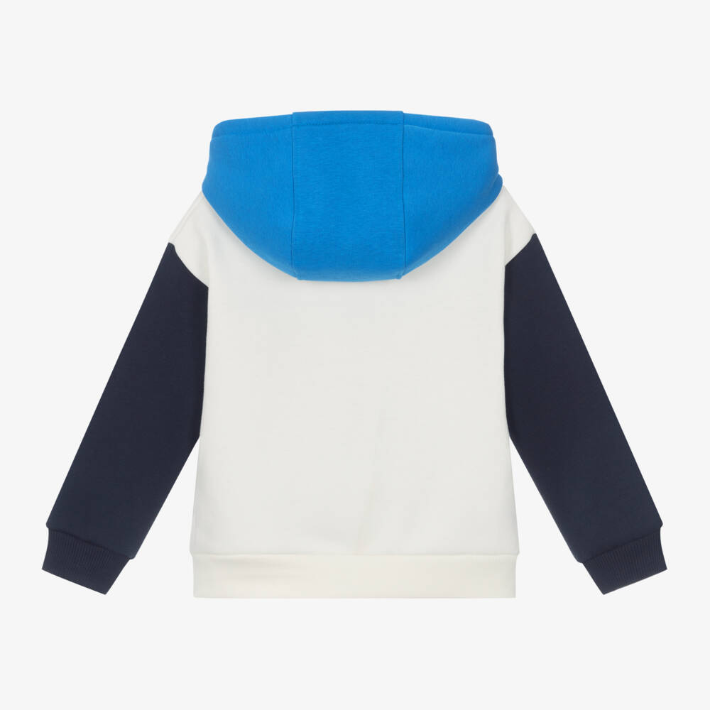 Mayoral-Boys Blue and Ivory Hoodie | Childrensalon Outlet