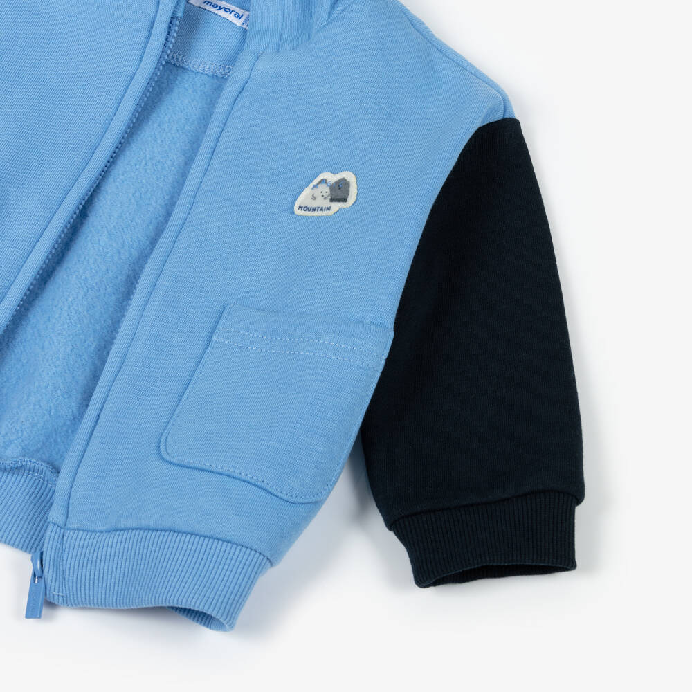 Mayoral-Boys Blue Bear Hoodie Set | Childrensalon Outlet