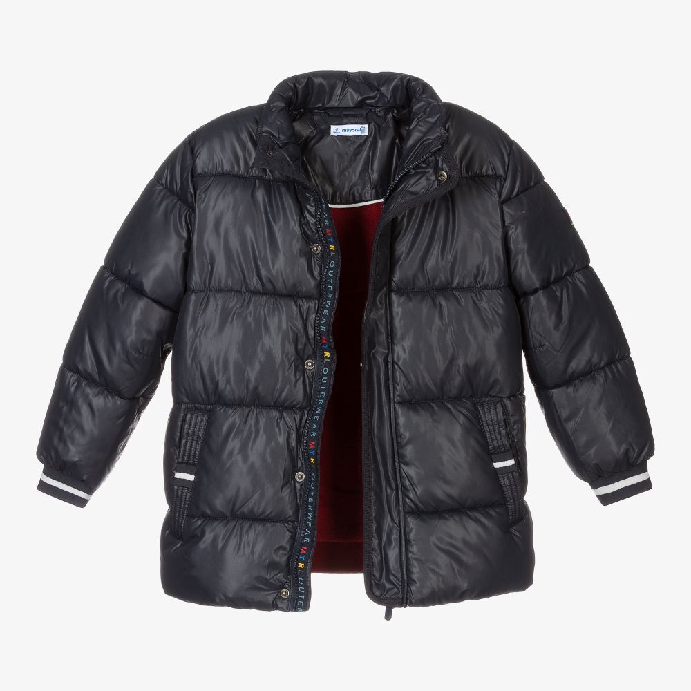 Mayoral - Boys Blue-Black Puffer Coat 