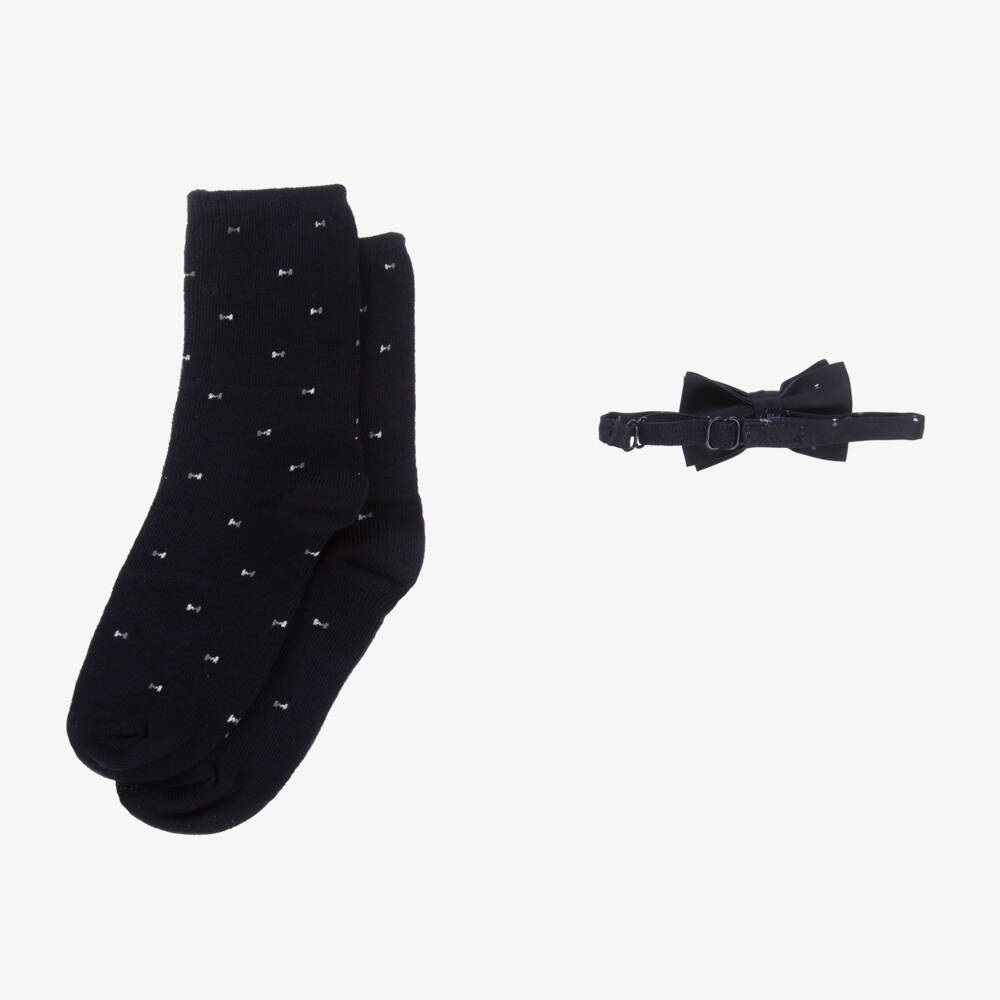 مايورال-طقم ربطة عنق وجوارب لون كحلي للأولاد | Childrensalon Outlet