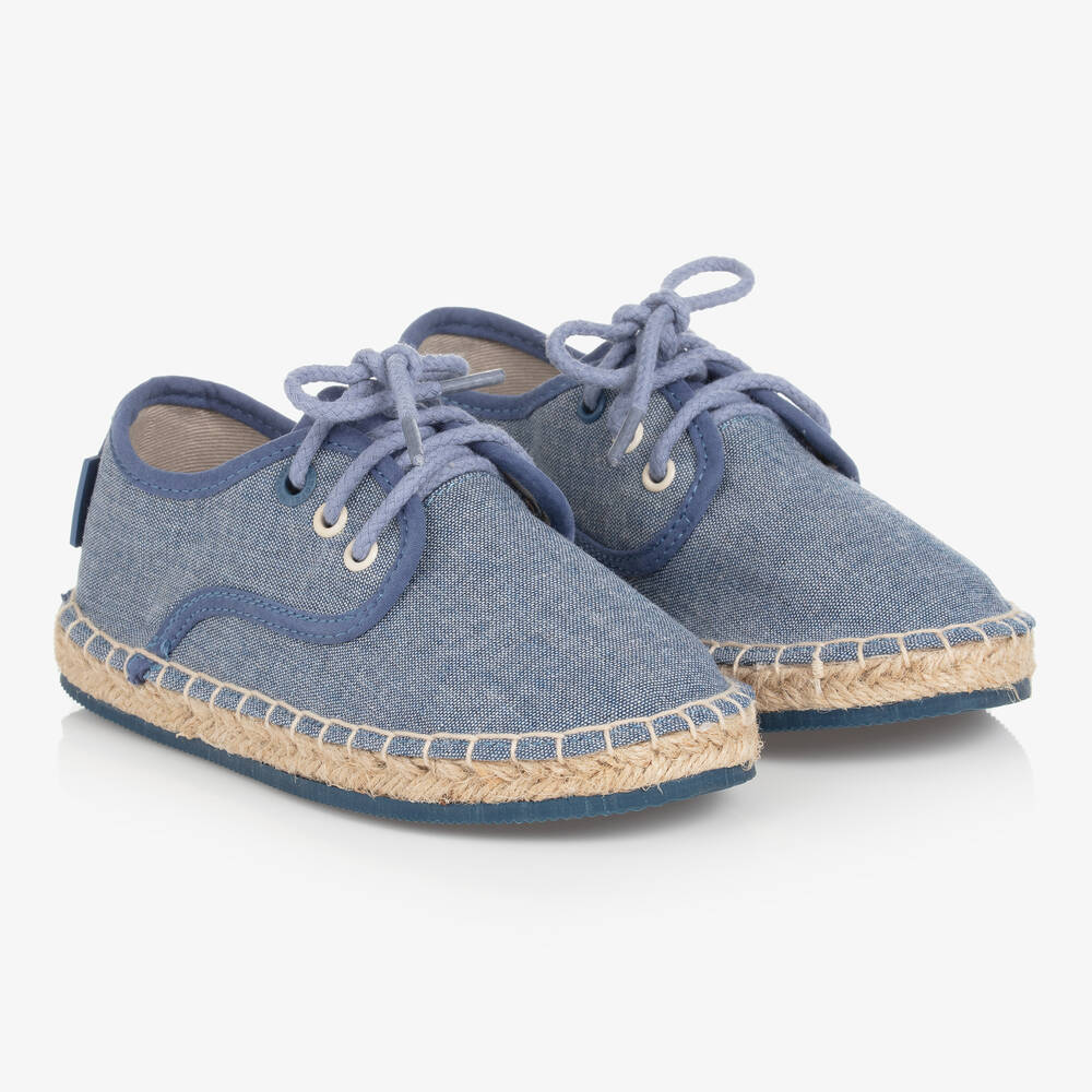 Mayoral - Espadrilles bleues en toile garçon | Childrensalon