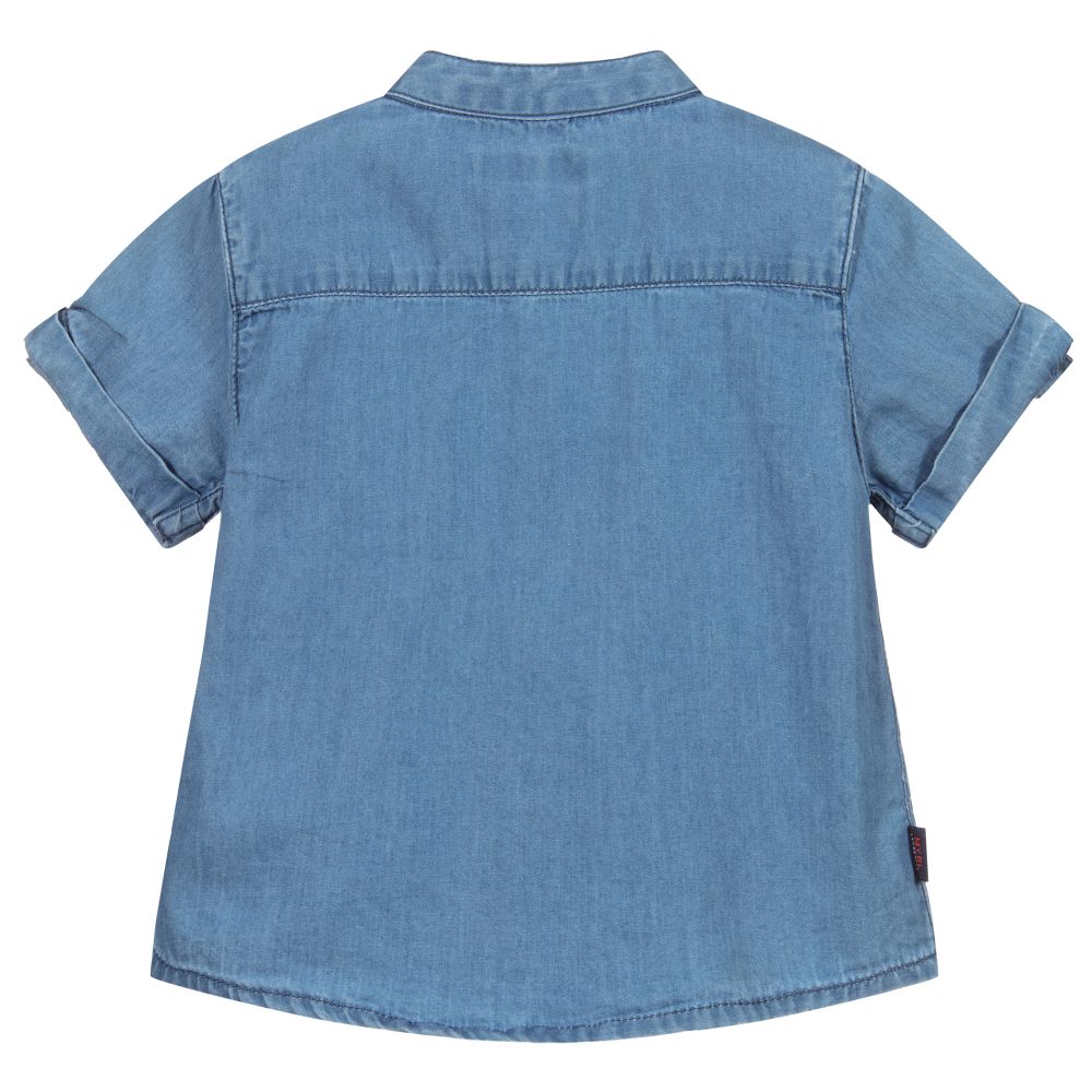 Mayoral-Boys Blue Chambray Shirt | Childrensalon Outlet