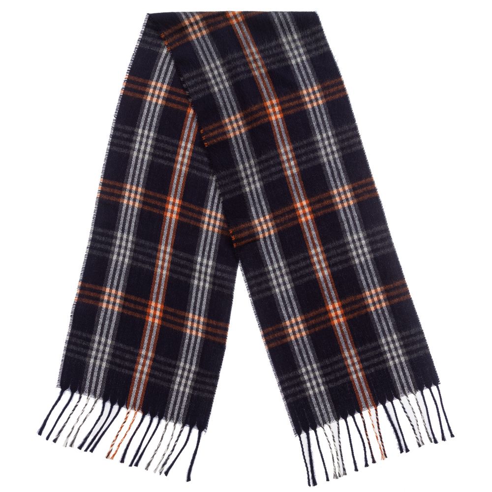 Mayoral-Boys Blue Check Scarf | Childrensalon Outlet