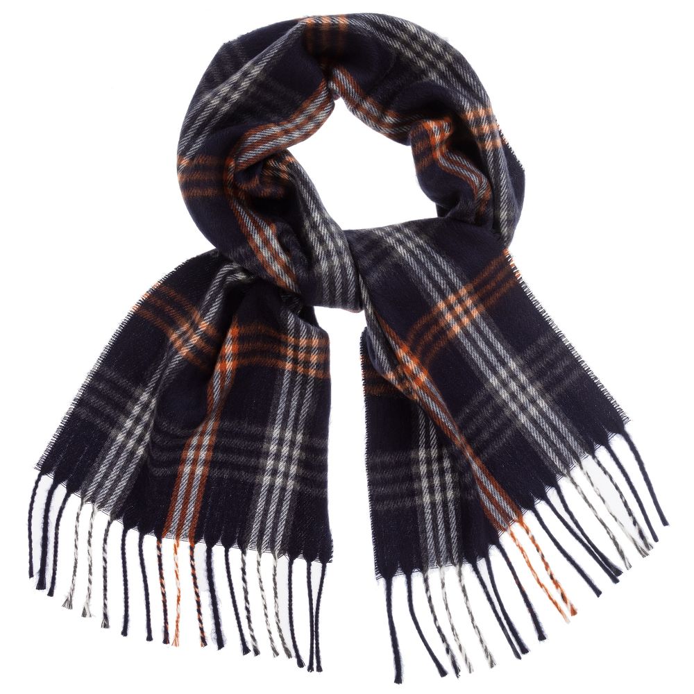 Mayoral - Boys Blue Check Scarf | Childrensalon