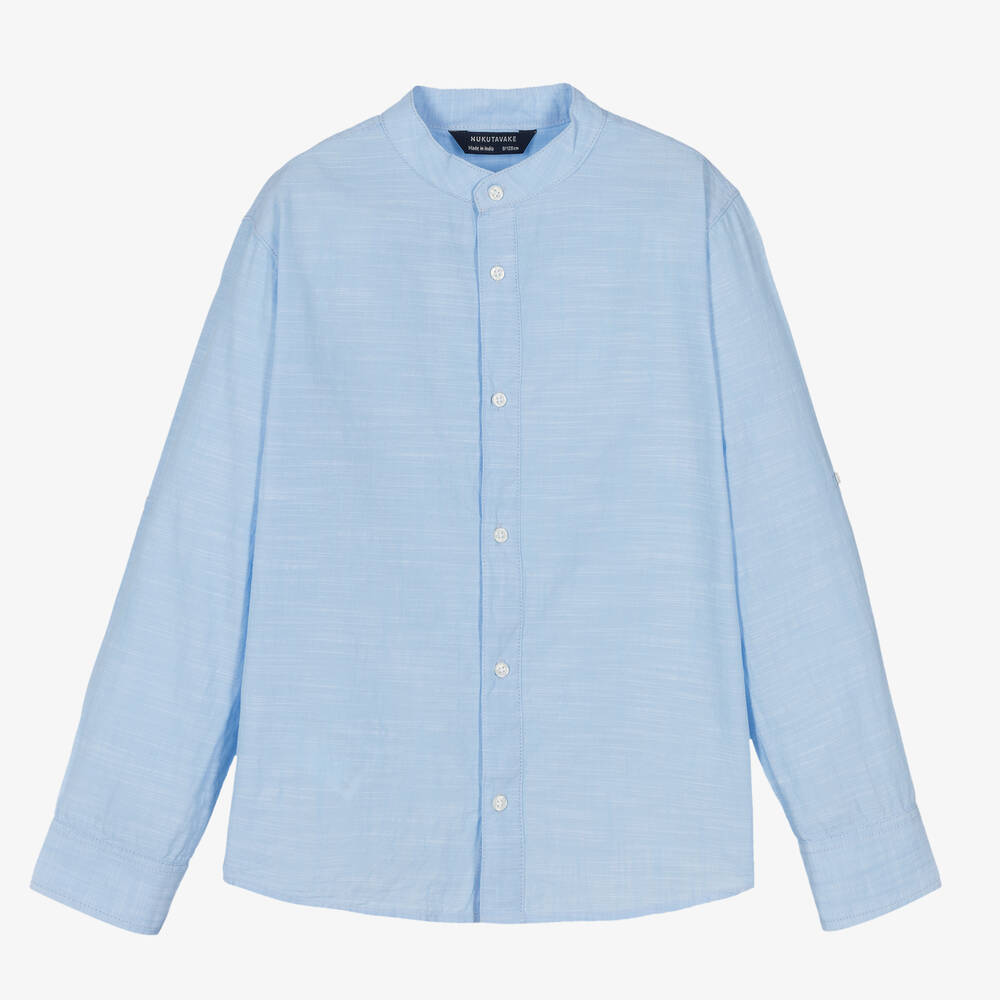 مايورال Nukutavake-تيشيرت بدون ياقة قطن لون أزرق للأولاد | Childrensalon Outlet