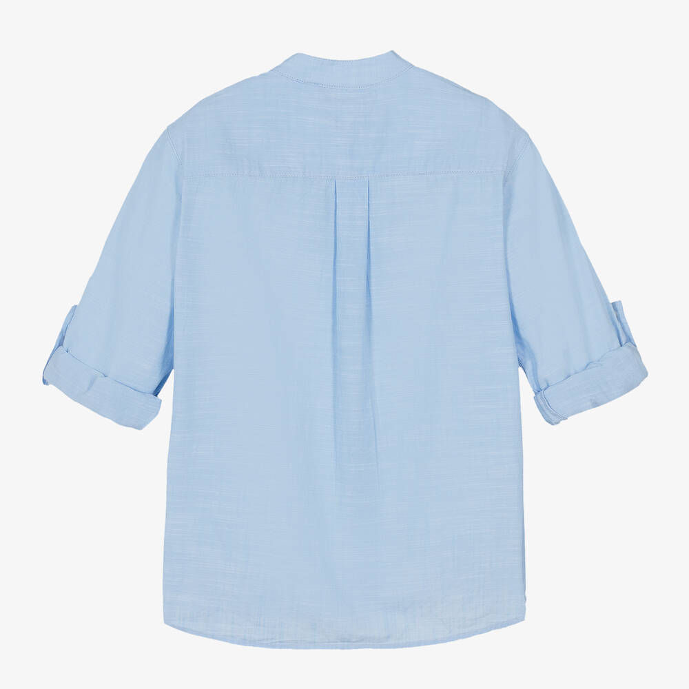 مايورال Nukutavake-تيشيرت بدون ياقة قطن لون أزرق للأولاد | Childrensalon Outlet