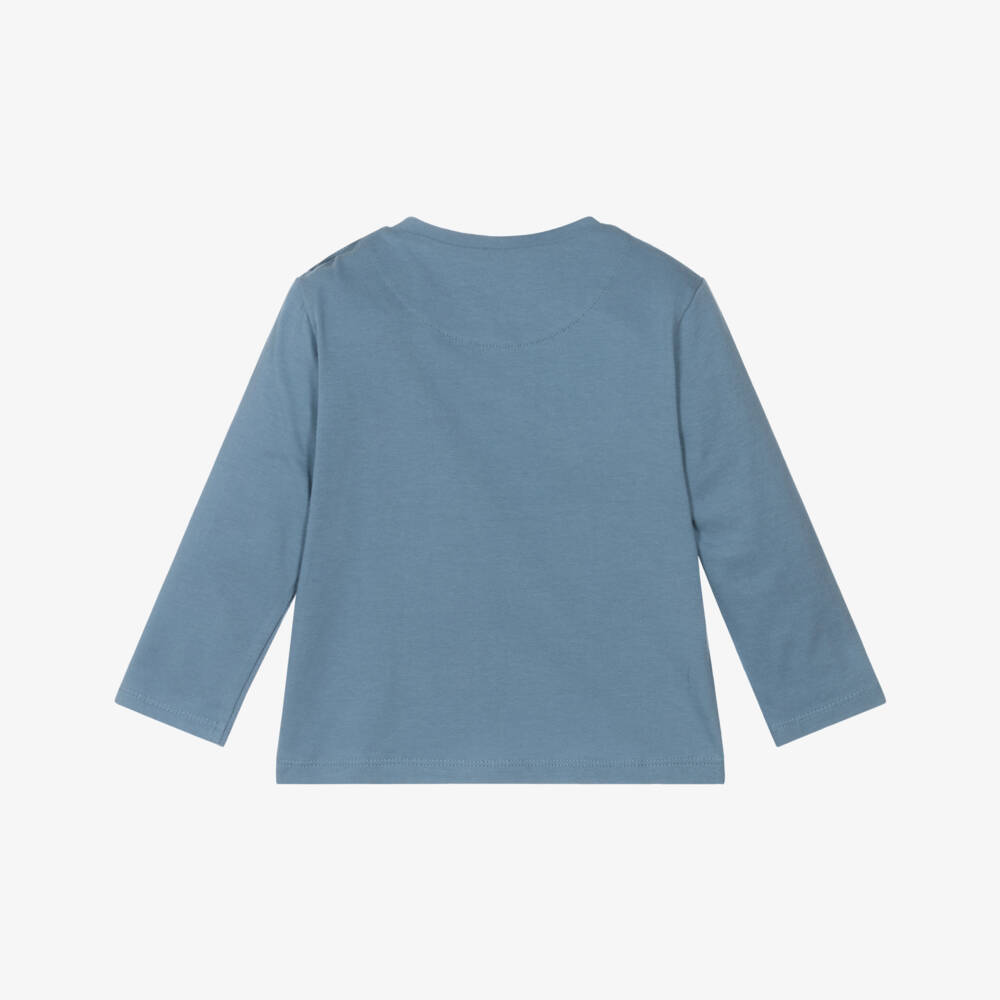 Mayoral-Синий хлопковый топ с животными для мальчиков | Childrensalon Outlet