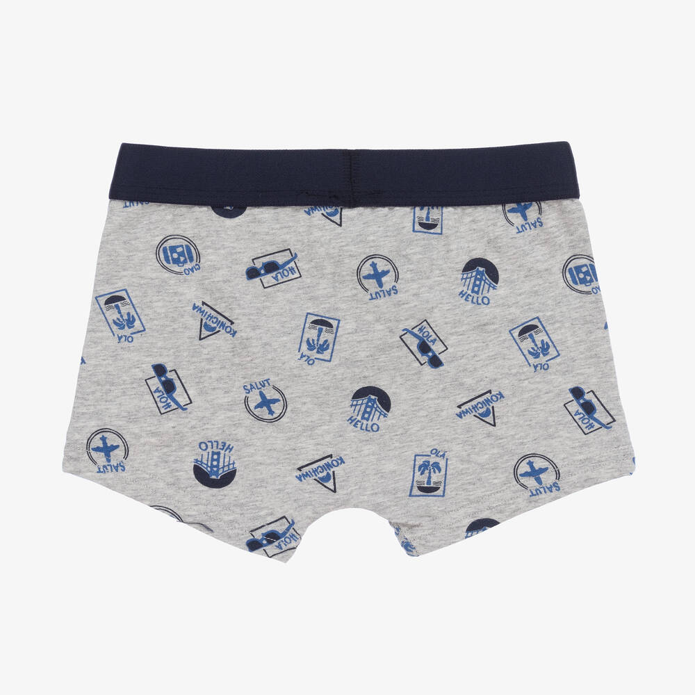 Mayoral-Boys Blue Cotton Boxer Shorts (3 Pack) | Childrensalon Outlet