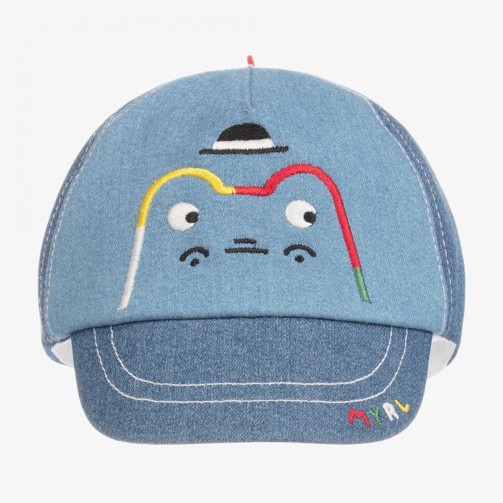 مايورال Newborn-كاب قطن شامبري لون أزرق للمواليد | Childrensalon Outlet