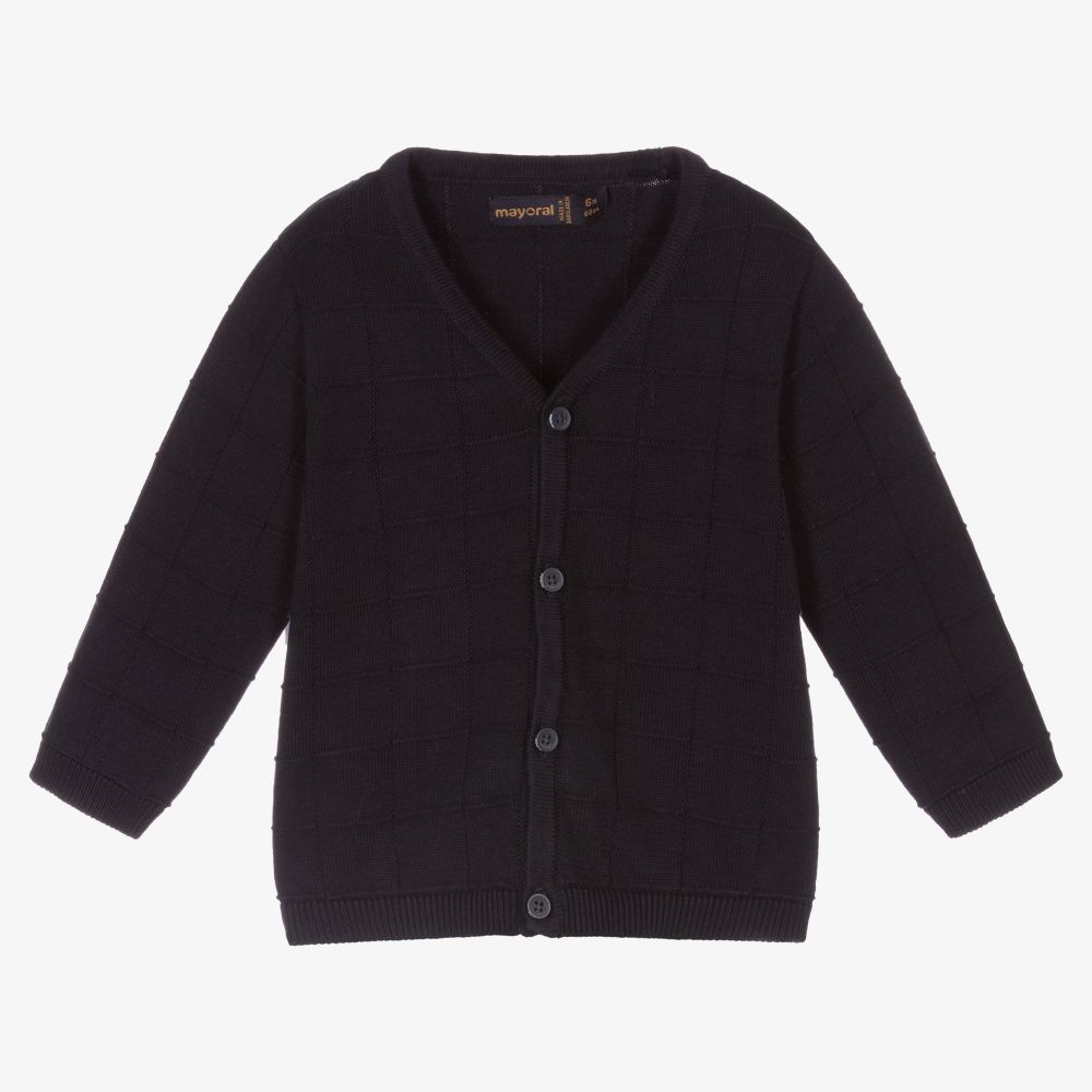 Mayoral Boys Blue Cotton Cardigan Childrensalon Outlet