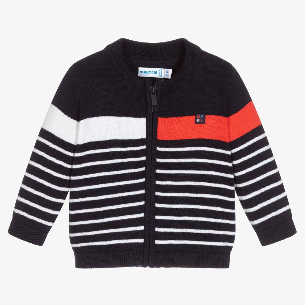 Mayoral - Blaue Baumwoll-Strickjacke (J) | Childrensalon