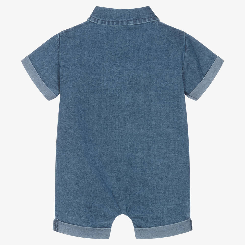 Mayoral-Голубой песочник из хлопкового шамбре | Childrensalon Outlet