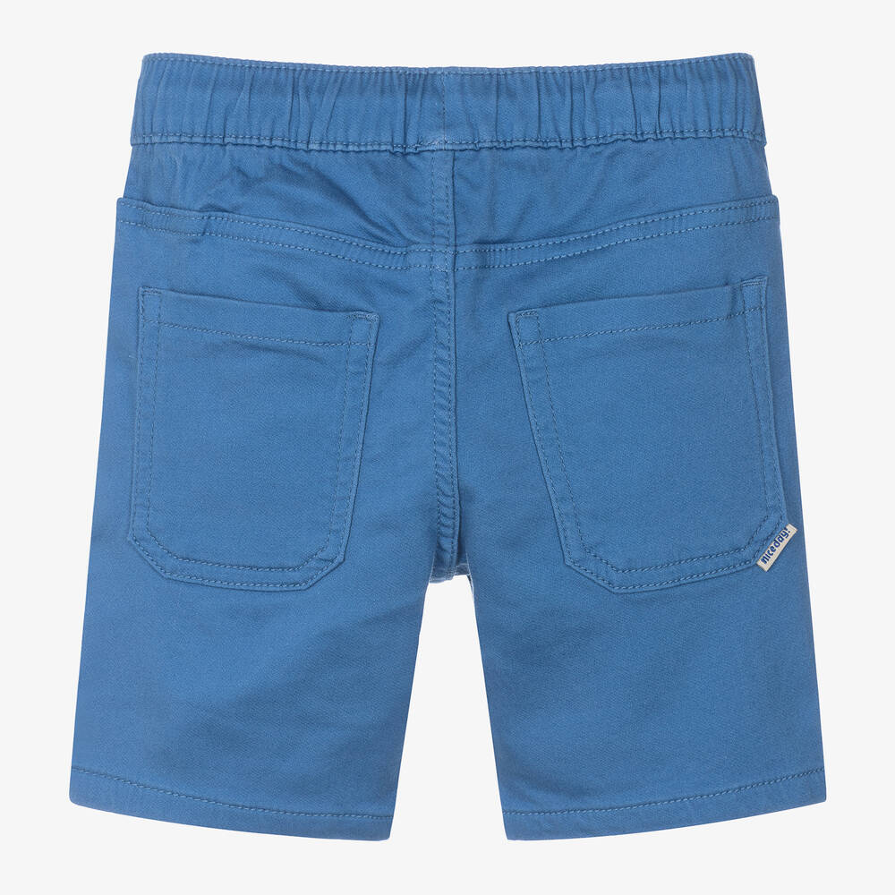 Mayoral-Boys Blue Cotton Drawstring Shorts | Childrensalon Outlet