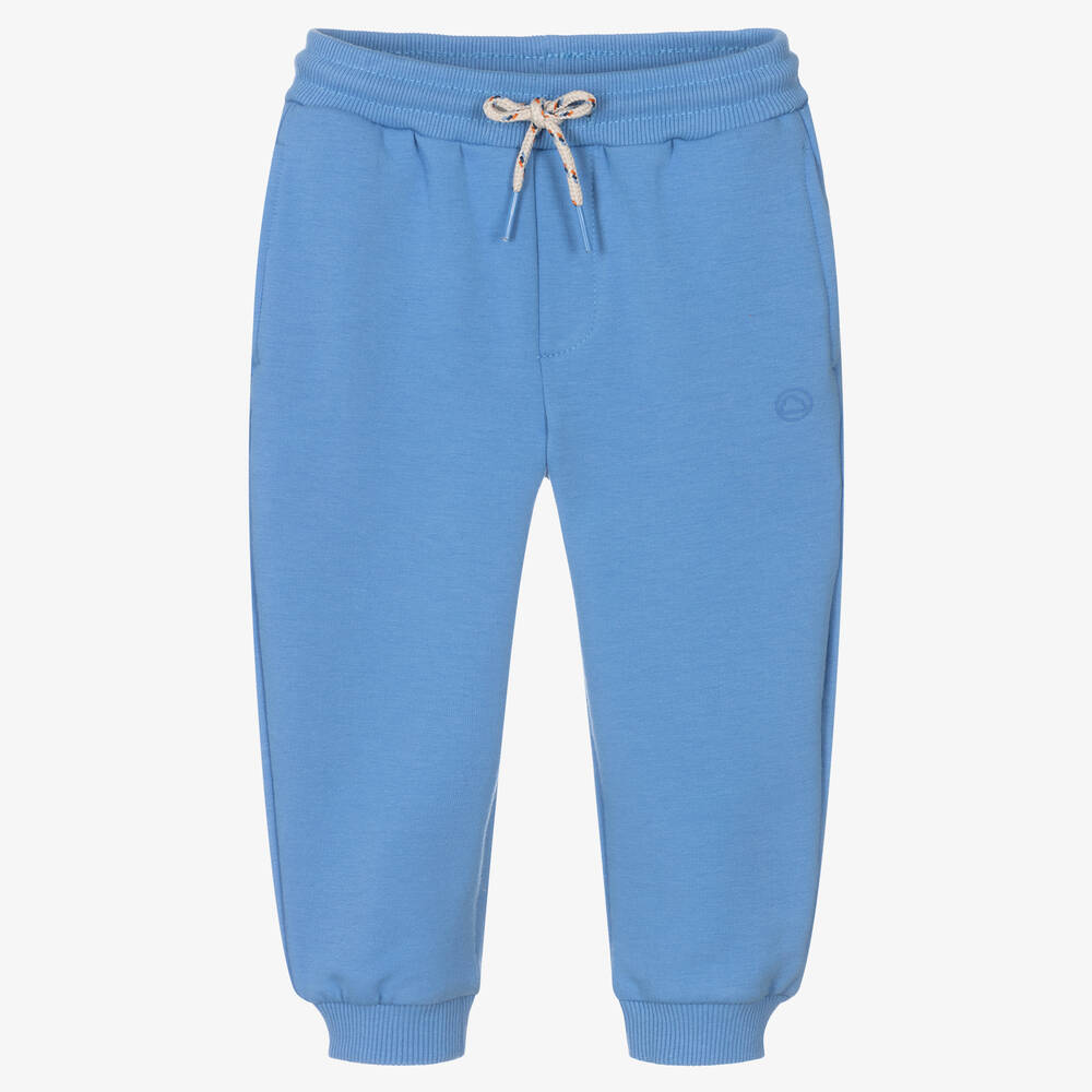 Mayoral-Boys Blue Cotton Jersey Joggers | Childrensalon Outlet
