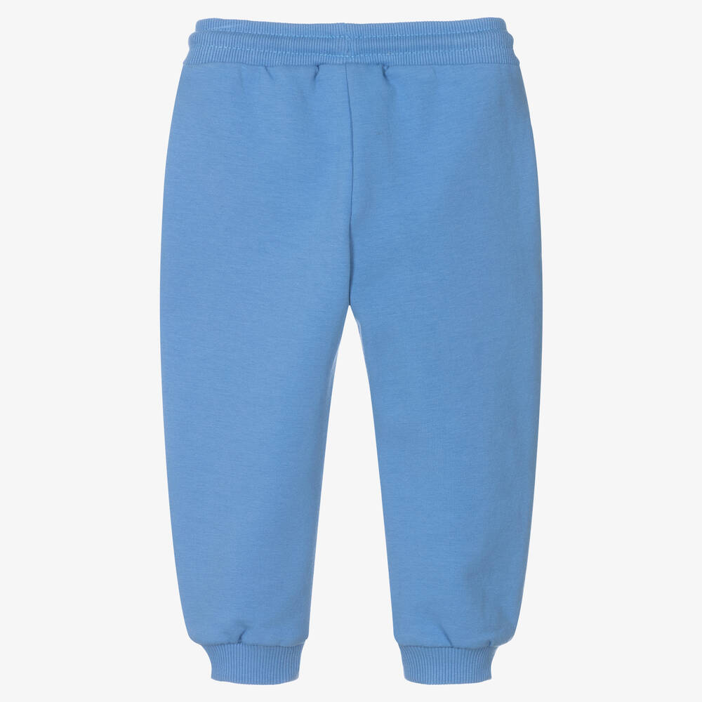 Mayoral-Boys Blue Cotton Jersey Joggers | Childrensalon Outlet