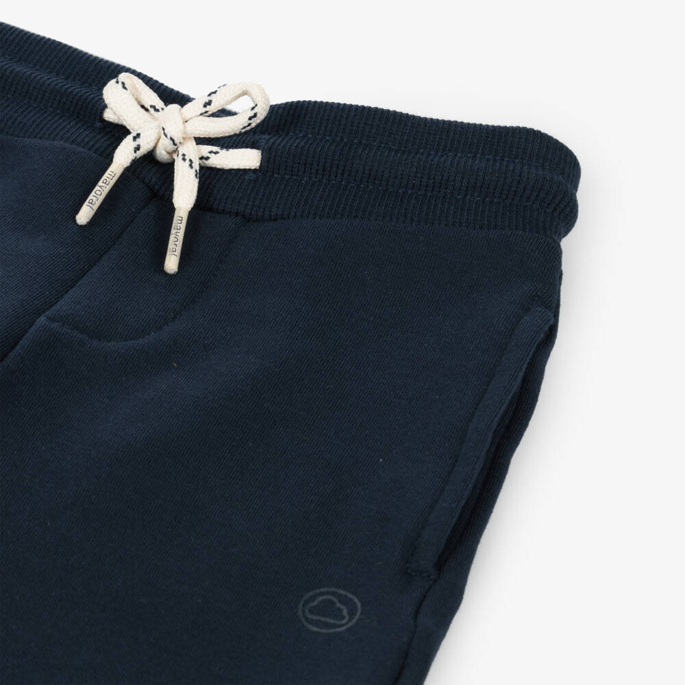 Mayoral-Boys Blue Cotton Jersey Joggers | Childrensalon Outlet