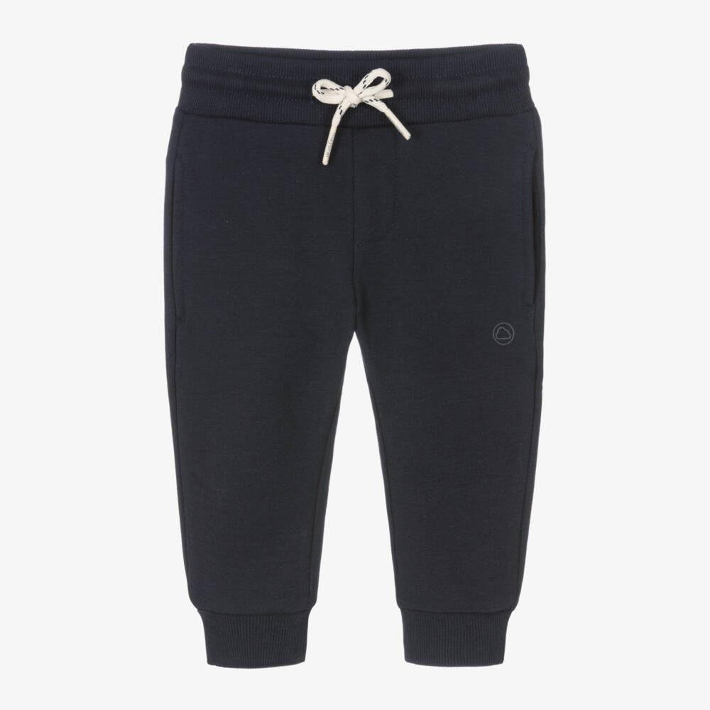 Mayoral-Boys Blue Cotton Jersey Joggers | Childrensalon Outlet