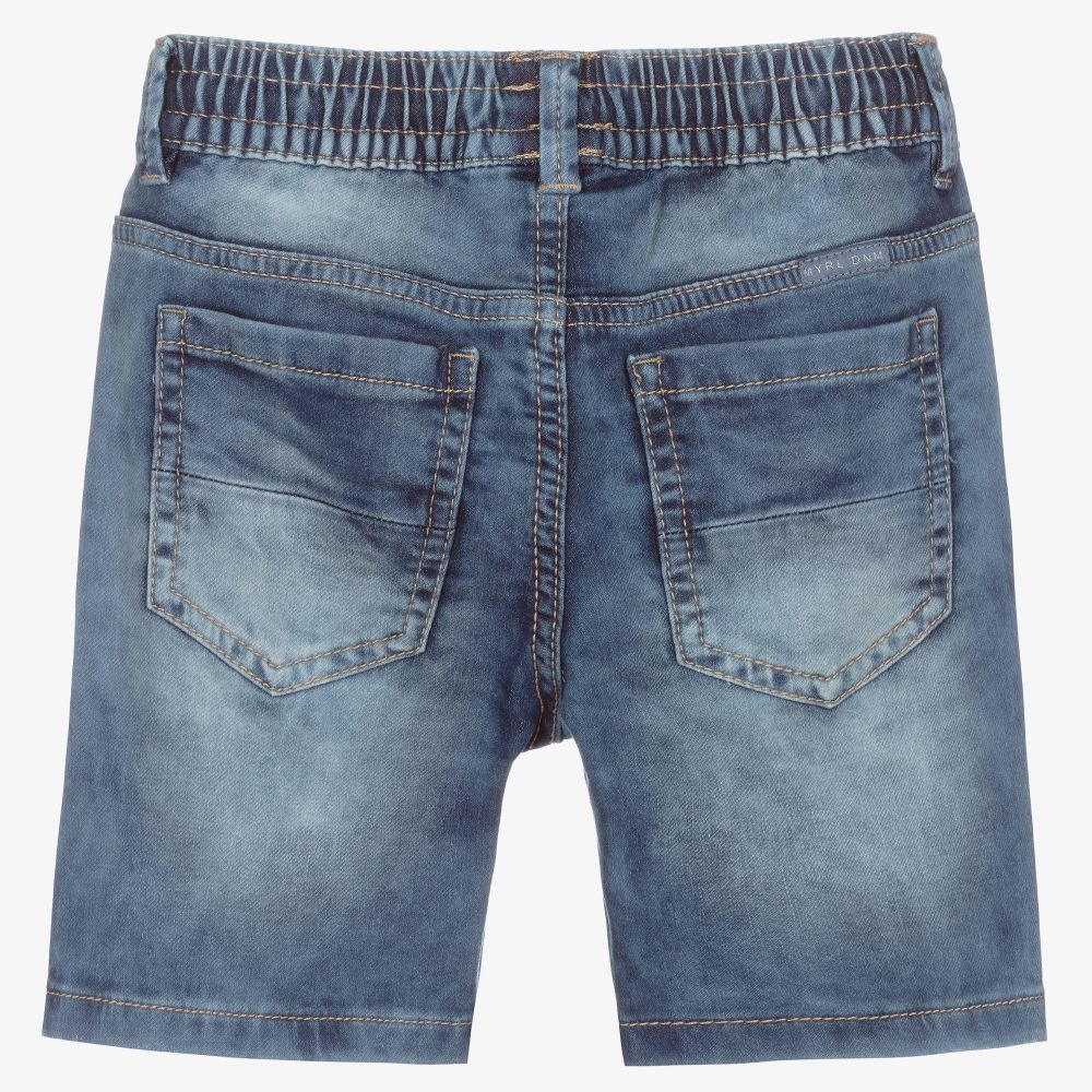 Mayoral-Boys Blue Cotton Jersey Shorts | Childrensalon Outlet