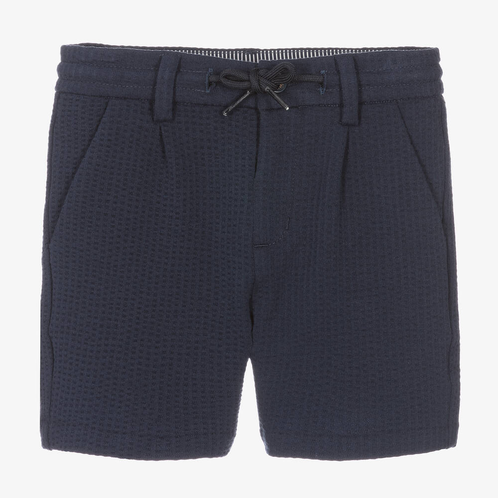 Mayoral - Boys Blue Cotton Jersey Shorts | Childrensalon