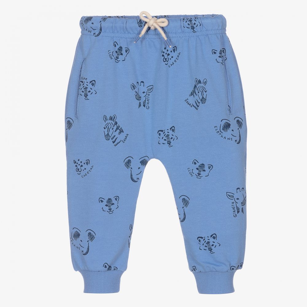 Mayoral-Boys Blue Cotton Joggers | Childrensalon Outlet