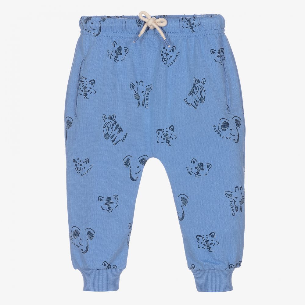 Mayoral - Boys Blue Cotton Joggers | Childrensalon