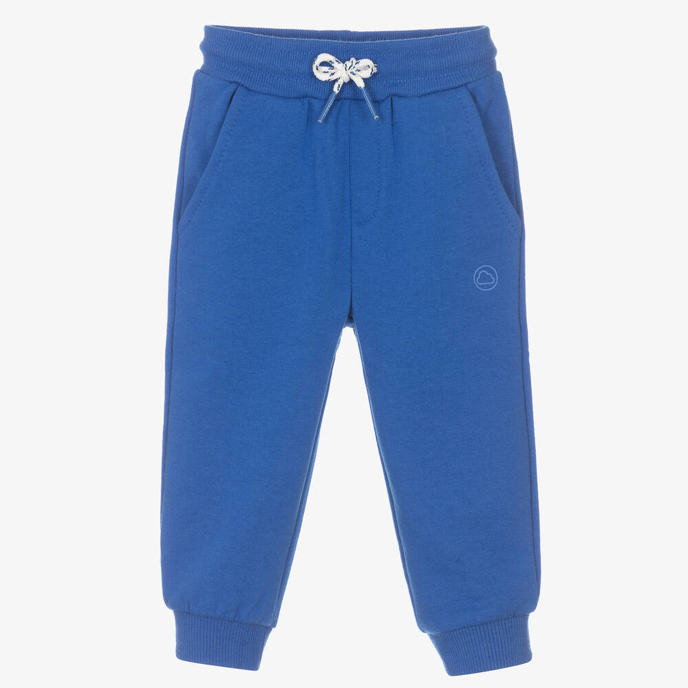 Mayoral - Boys Blue Cotton Joggers | Childrensalon