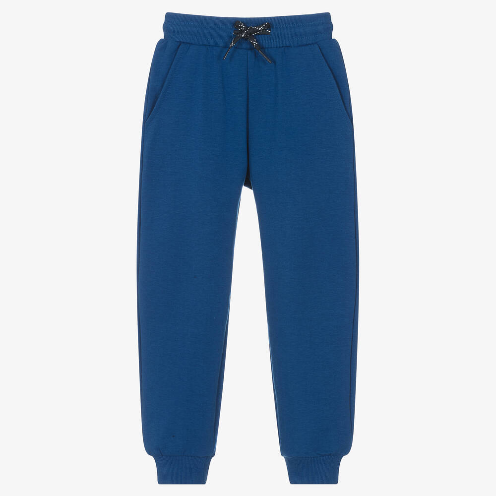 Mayoral - Boys Blue Cotton Joggers | Childrensalon