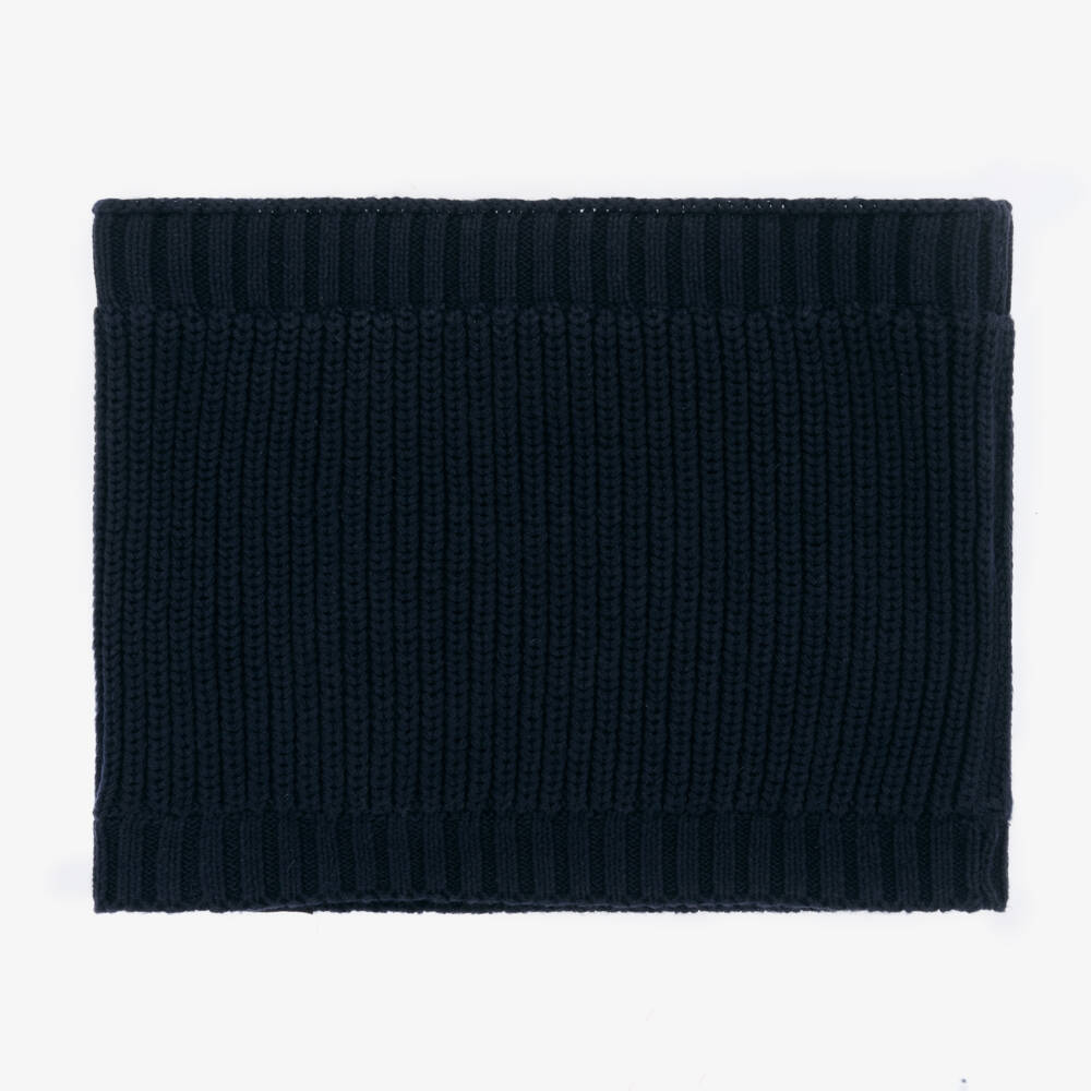 Mayoral-Boys Blue Cotton Knit Snood | Childrensalon Outlet