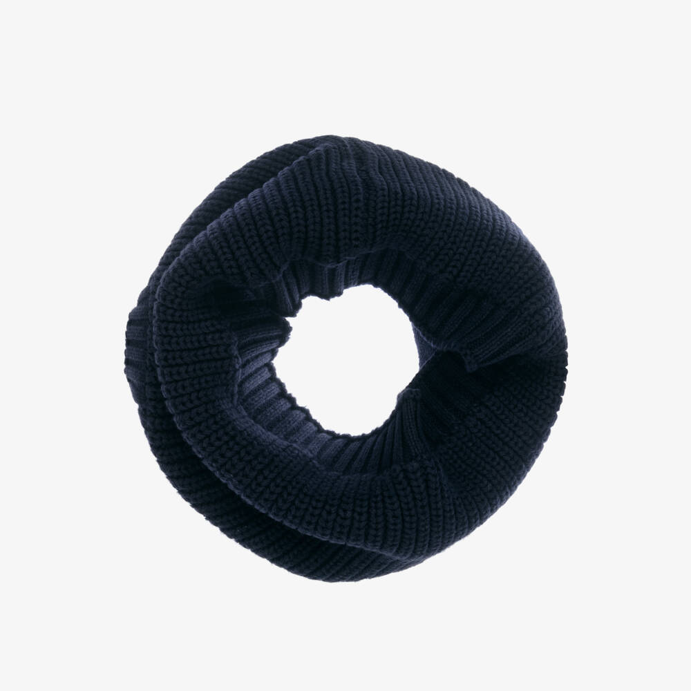 Mayoral-Boys Blue Cotton Knit Snood | Childrensalon Outlet