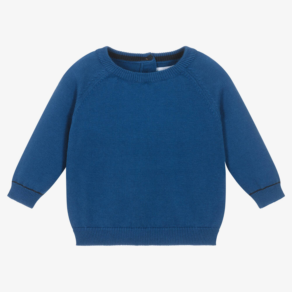 Mayoral - Blauer Baumwollstrickpullover | Childrensalon