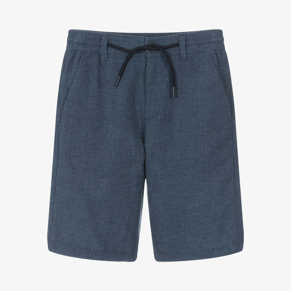 Boys navy linen shorts cheap
