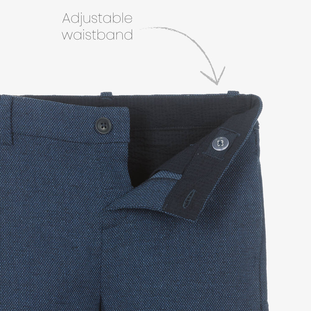 Mayoral-Синие шорты из хлопка и льна | Childrensalon Outlet