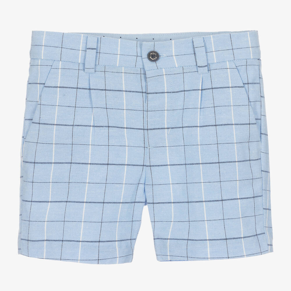 Mayoral - Blaue Baumwoll- & Leinenshorts | Childrensalon